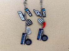 Load image into Gallery viewer, Navy Racing (Carlos, Alex) Bag Charm