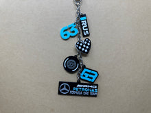 Load image into Gallery viewer, Silver Arrow Racing (George, Kimi) Bag Charm