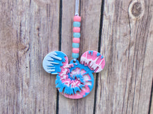 Load image into Gallery viewer, Cotton Candy Mouse Tie Dye Enchanted Car Charm - EnchantedByGi

