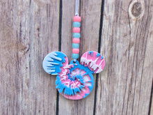 Load image into Gallery viewer, Cotton Candy Mouse Tie Dye Enchanted Car Charm - EnchantedByGi