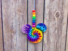 Load image into Gallery viewer, Rainbow Mouse Tie Dye Enchanted Car Charm - EnchantedByGi
