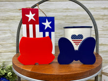 Load image into Gallery viewer, Patriotic Pants and Bow Trinkets - EnchantedByGi