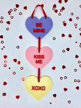 Load image into Gallery viewer, Sweetheart Conversation Hearts Hanging Sign - EnchantedByGi