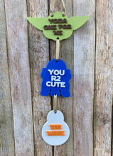 Load image into Gallery viewer, Galactic Conversation Hearts Hanging Sign - EnchantedByGi