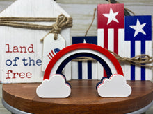 Load image into Gallery viewer, red white and blue rainbow trinket