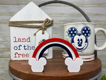 Load image into Gallery viewer, mickey red white and blue rainbow