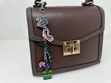 Load image into Gallery viewer, Silver Arrow Down Under (George, Kimi) Bag Charm - EnchantedByGi
