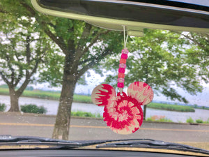 Bubble Gum Mouse Tie Dye Enchanted Car Charm - EnchantedByGi