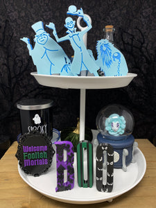 haunted mansion tiered tray decor