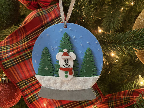 Mouse Snow Globe Enchanted Ornament - EnchantedByGi