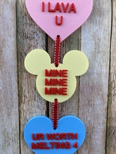Load image into Gallery viewer, Magical Love Quotes Conversation Hearts Hanging Sign - EnchantedByGi
