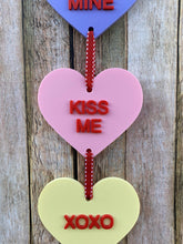 Load image into Gallery viewer, Sweetheart Conversation Hearts Hanging Sign - EnchantedByGi
